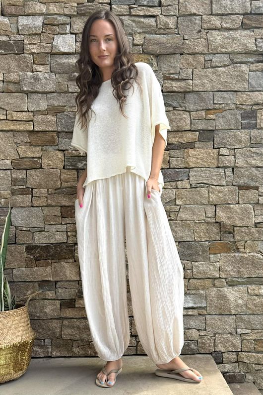 Cyril Crinkle Balloon Pant Calico
